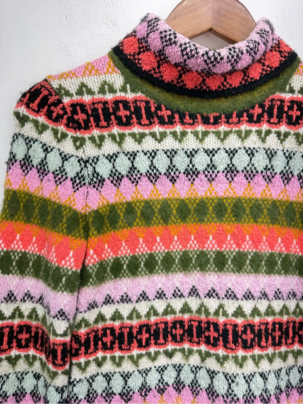 Maeve by Anthropologie size XS Women’s Multicolor Fair Isle Turtleneck Sweater - Picture 5 of 9